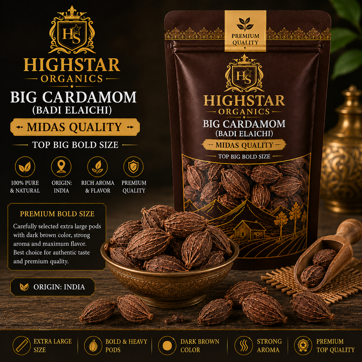 Big Cardamom - Midas Quality